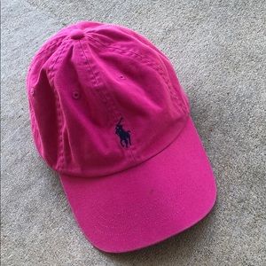 Pink with navy logo Ralph Lauren Polo Cap